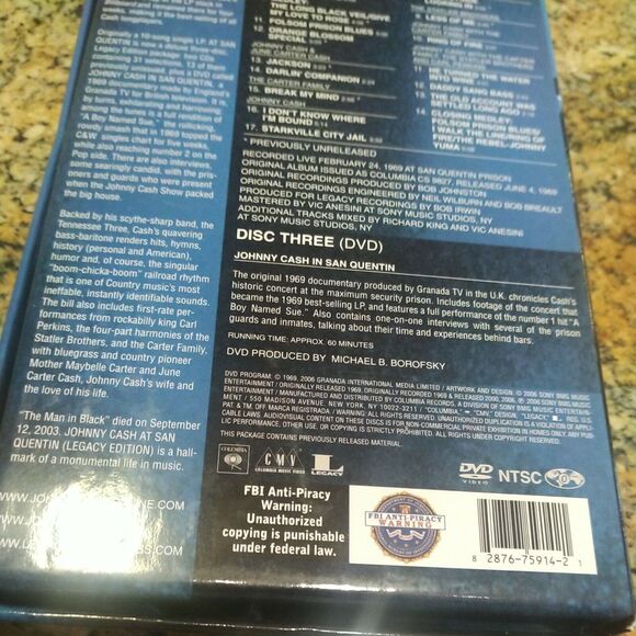 JOHNNY CASH - At San Quentin (2 CD/DVD, 2006, SONY/Legacy) [LongBox], RARE - Picture 10 of 10